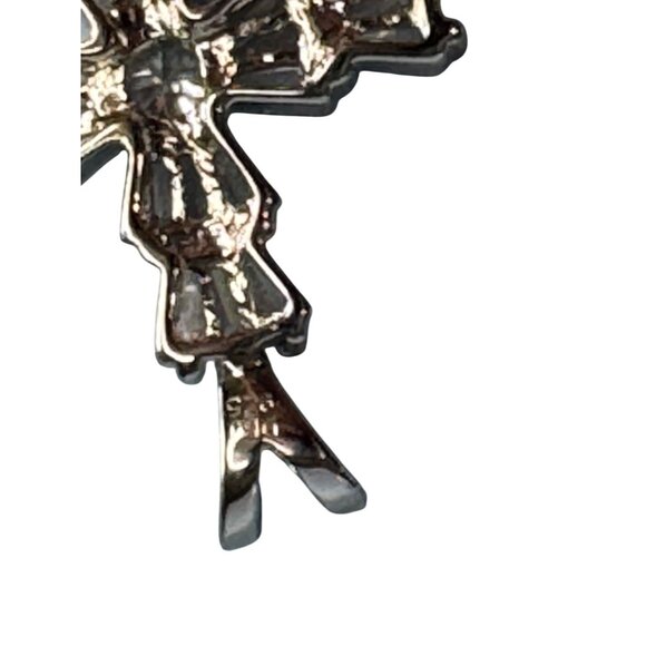 Sterling Silver Cubic Zirconia Cross Pendant 1.5" By DBJ Dee Berkley Jewelry - Picture 6 of 6